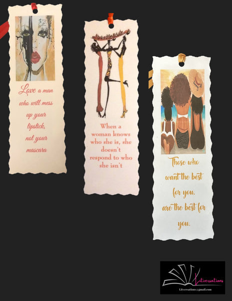 Lipstick, Who Knows Herself, The Best for You - Bookmark Set