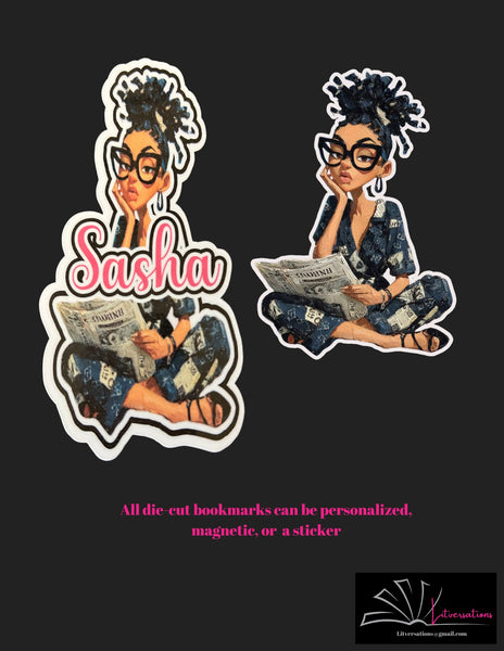 Sassy - Die Cut Bookmark with Personalization Option