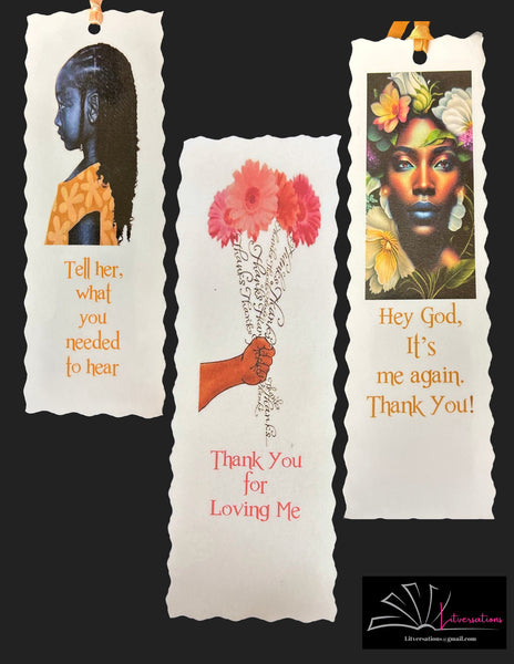 Laminated Bookmark Set: Tell Her, Thank You, God its Me Again