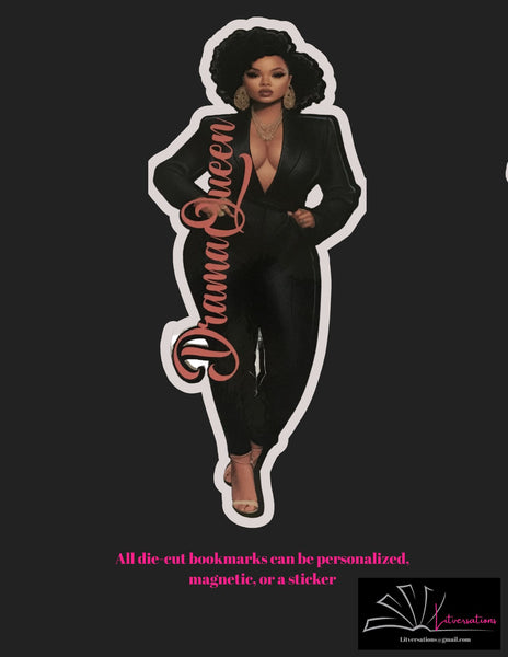 Drama Queen Die Cut Bookmark