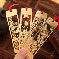 Delicate Gold Scenery Bookmarks #1 #2 #3 #4