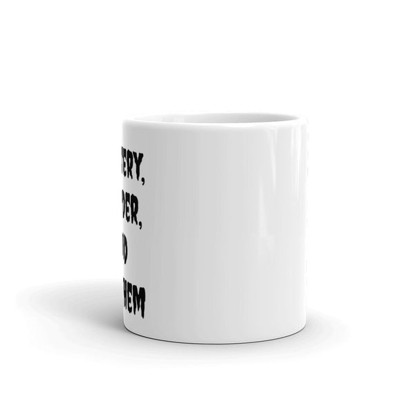 Mystery, Murder, and Mayhem mug